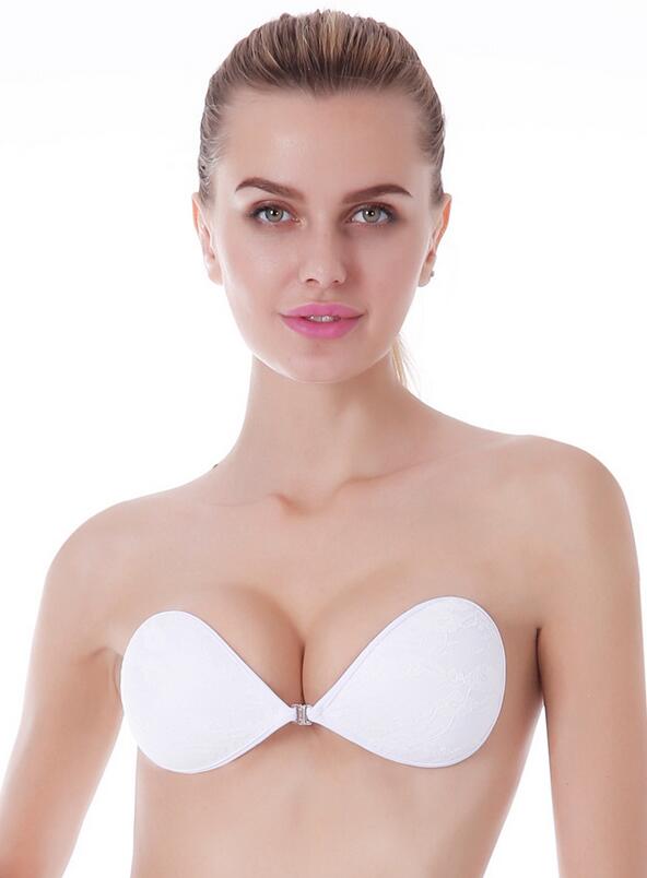 N049-2 white lace Invisible Bras